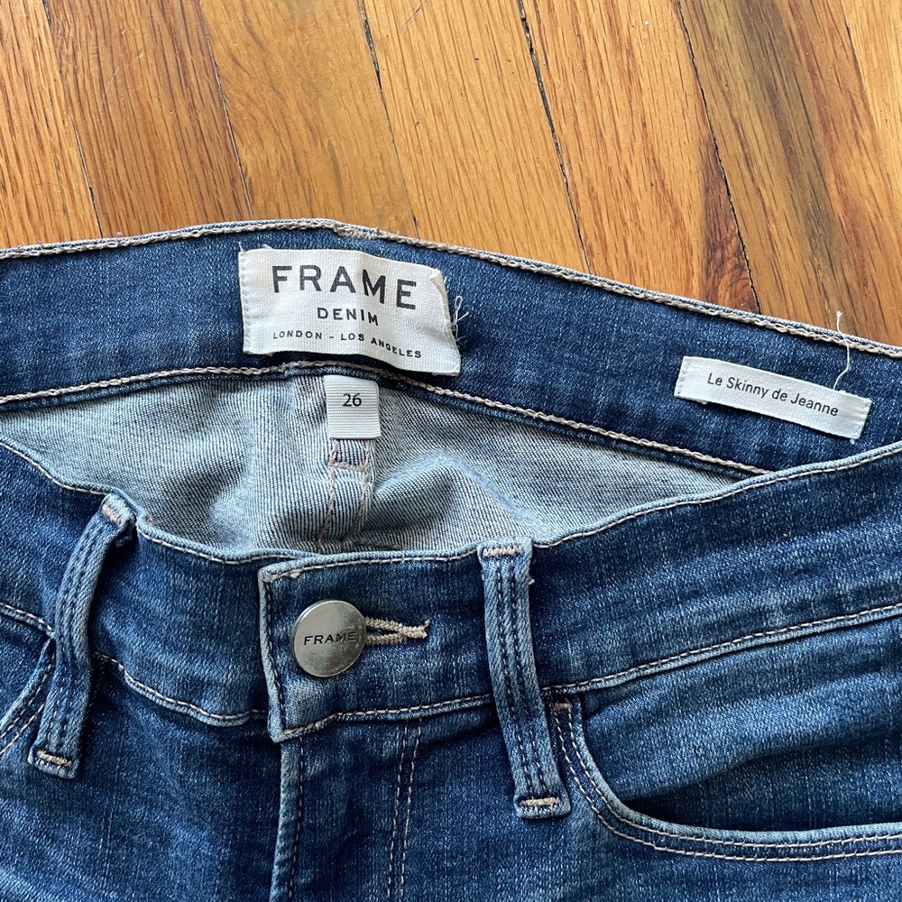 Frame Denim Dark Blue Skinny Jeans - Picture 4 of 4